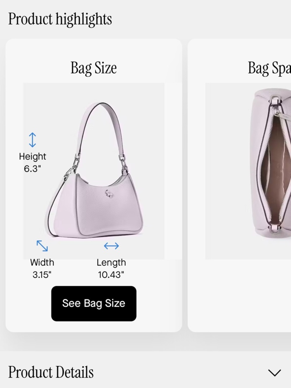 Kate spade Kayla shoulder bag in frozen lilac - Picture 3 of 4